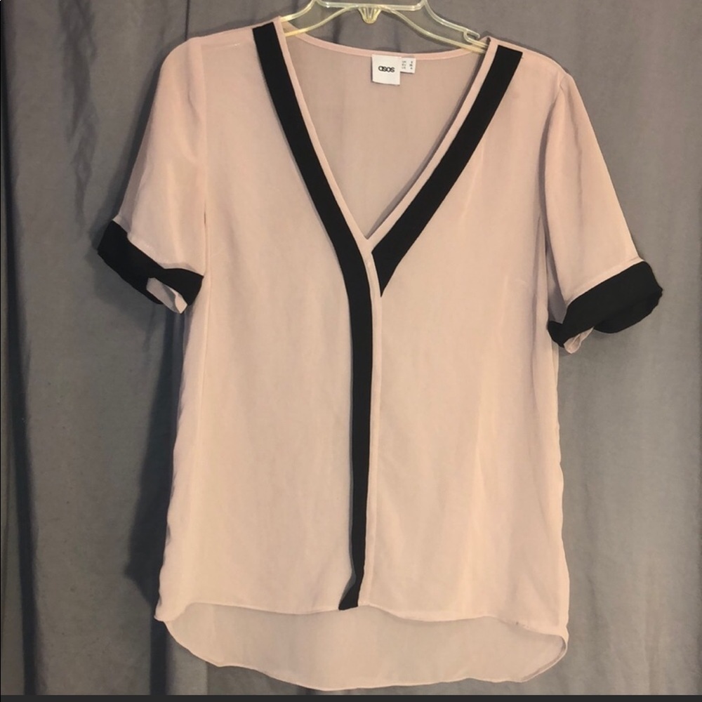 Asos Tan and black blouse